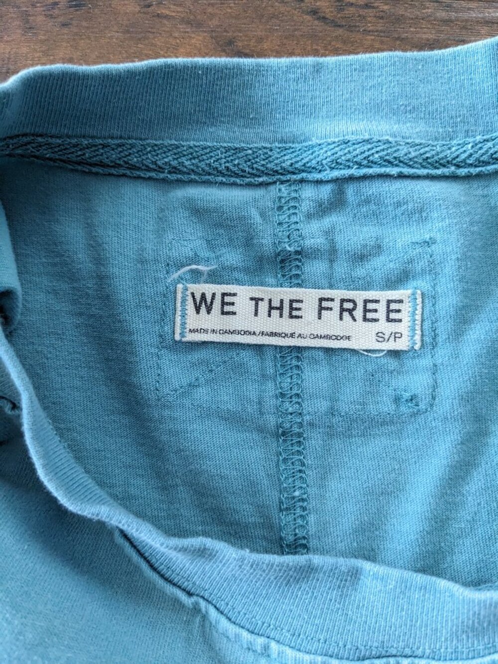 FREE PEOPLE We The Free Everyday Tee SM Mineral Blue - Picture 3 of 8